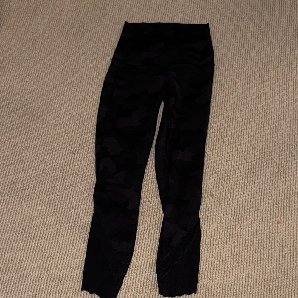 Lululemon Athletica Black Camouflage Leggings